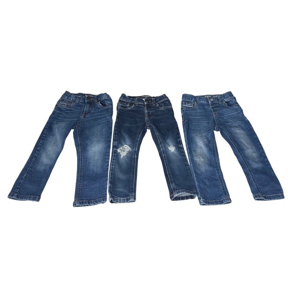 3T Toddler Boy Skinny Cat & Jack Blue Denim Pants And A 2 Piece Telluride Outfit - Picture 2 of 12